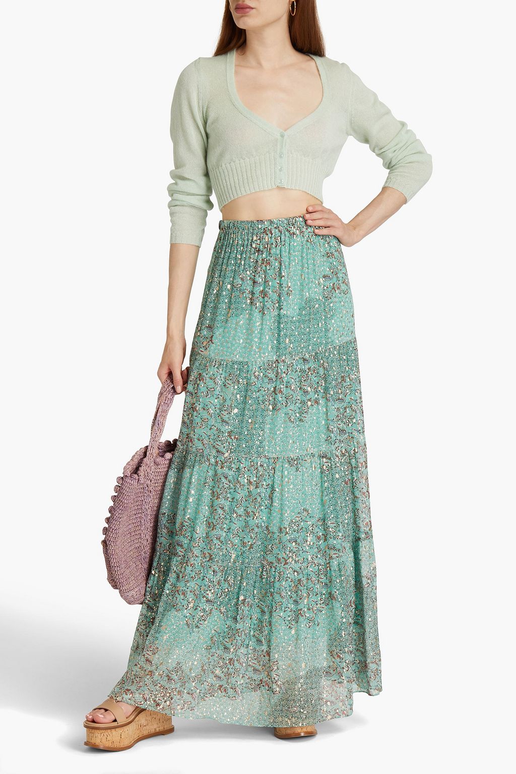 BA&SH Fauzia cropped knitted cardigan