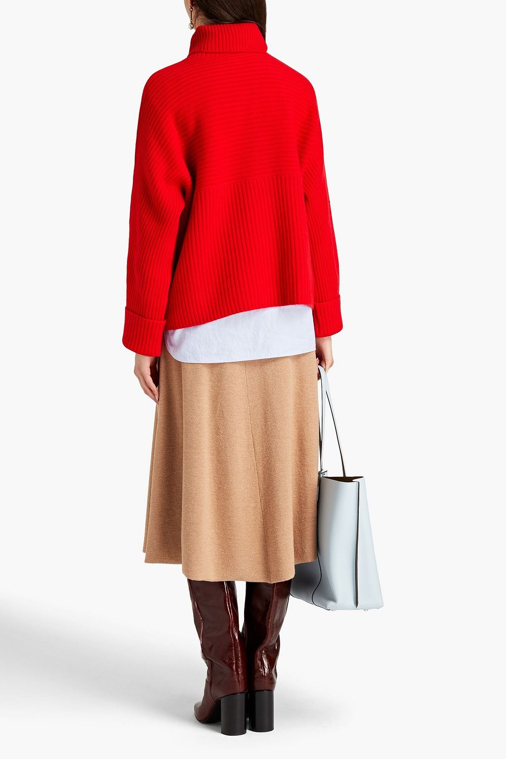 N.PEAL Ribbed cashmere turtleneck sweater