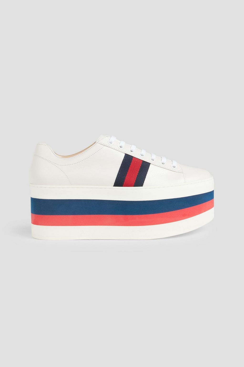striped platform sneakers