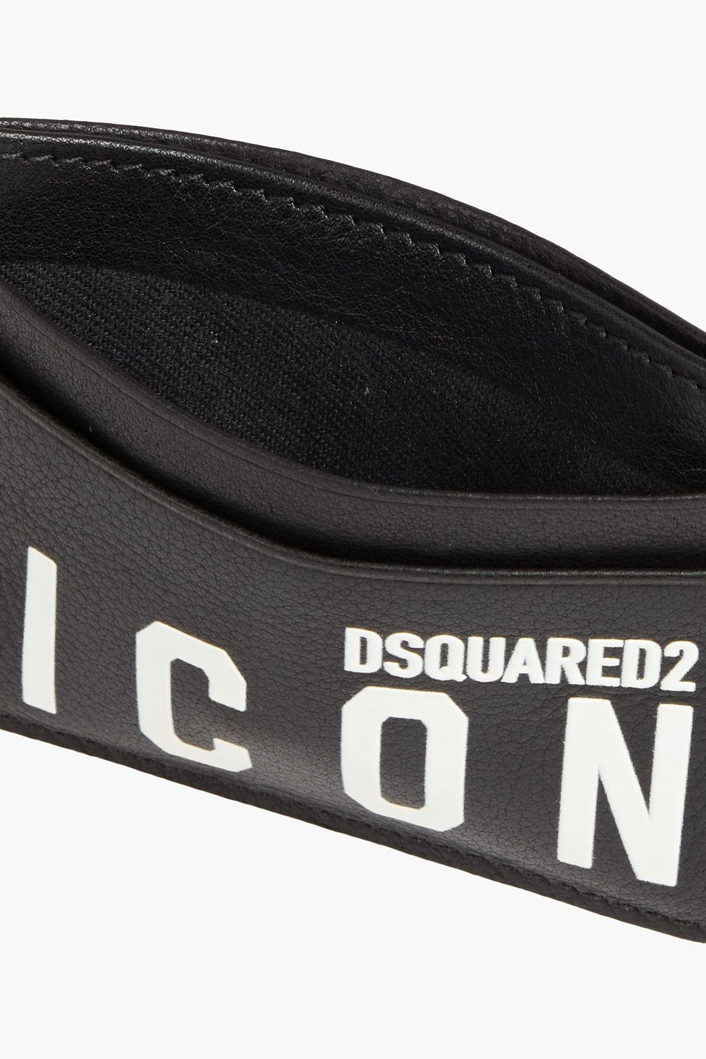 DSQUARED2 프린트 페블 가죽 카드홀더