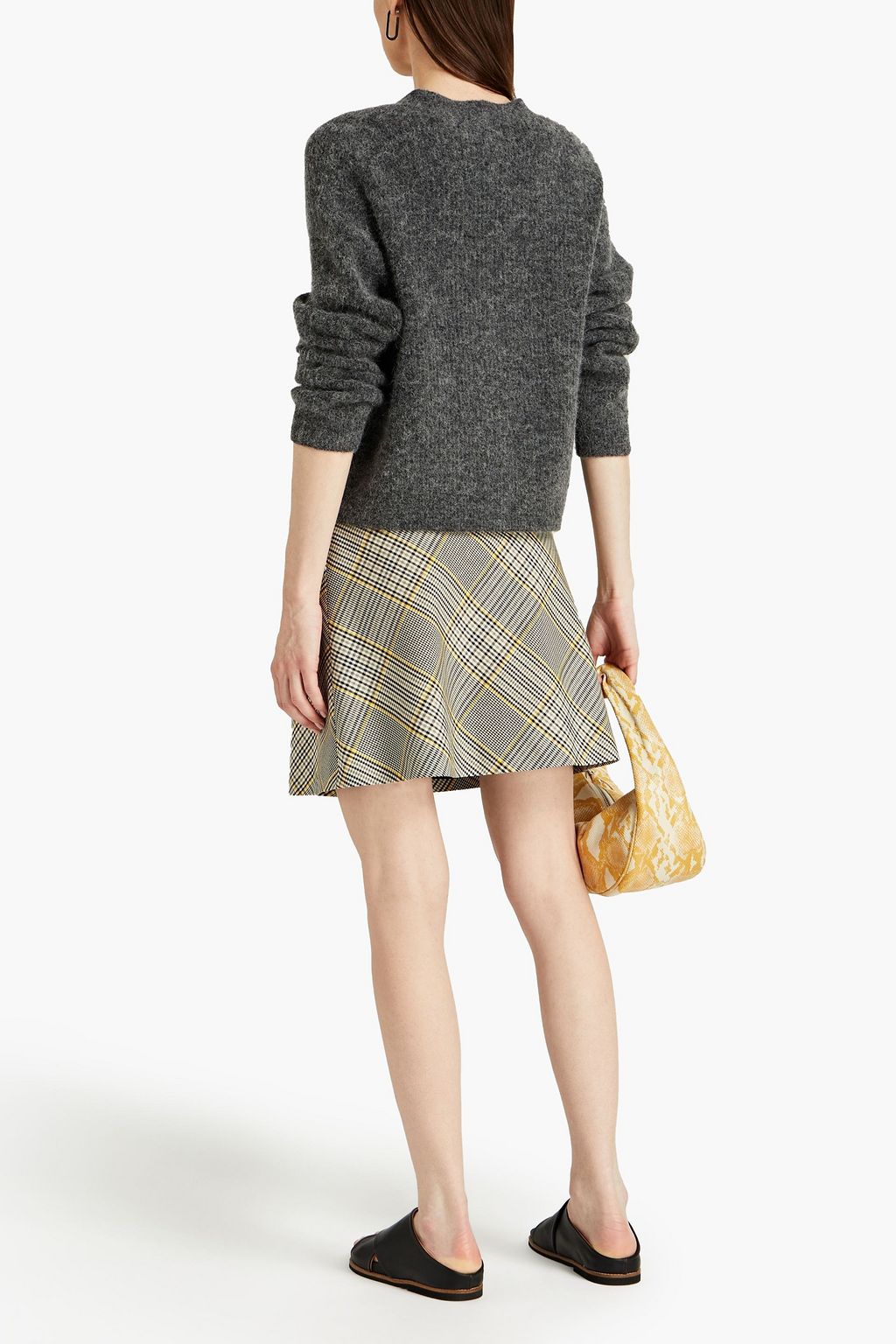 GANNI Mélange knitted cardigan