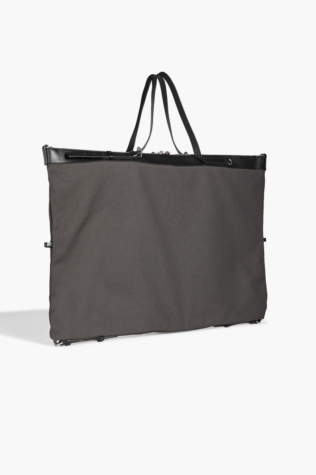 SAINT LAURENT ID Convertible canvas and leather messenger bag