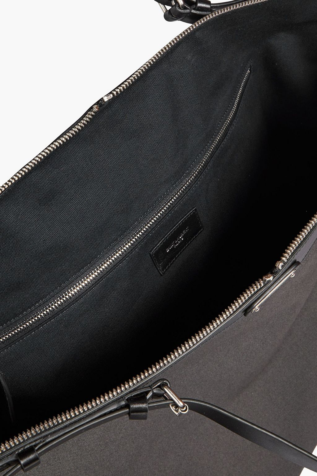 SAINT LAURENT ID Convertible canvas and leather messenger bag