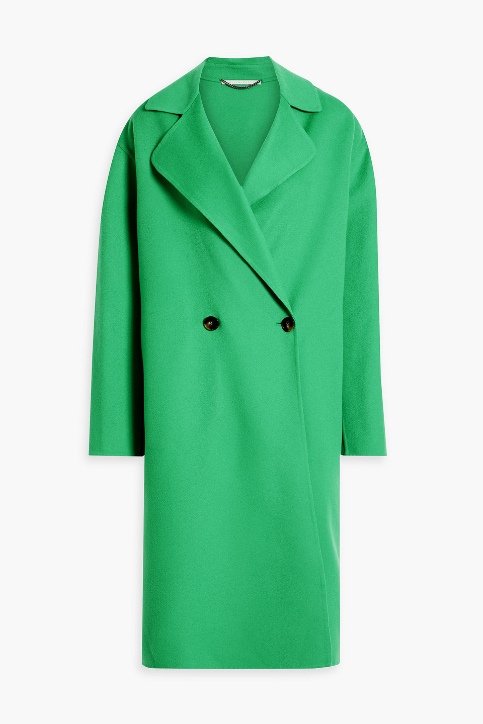Stella Mccartney Double-breasted Wool Coat In Green