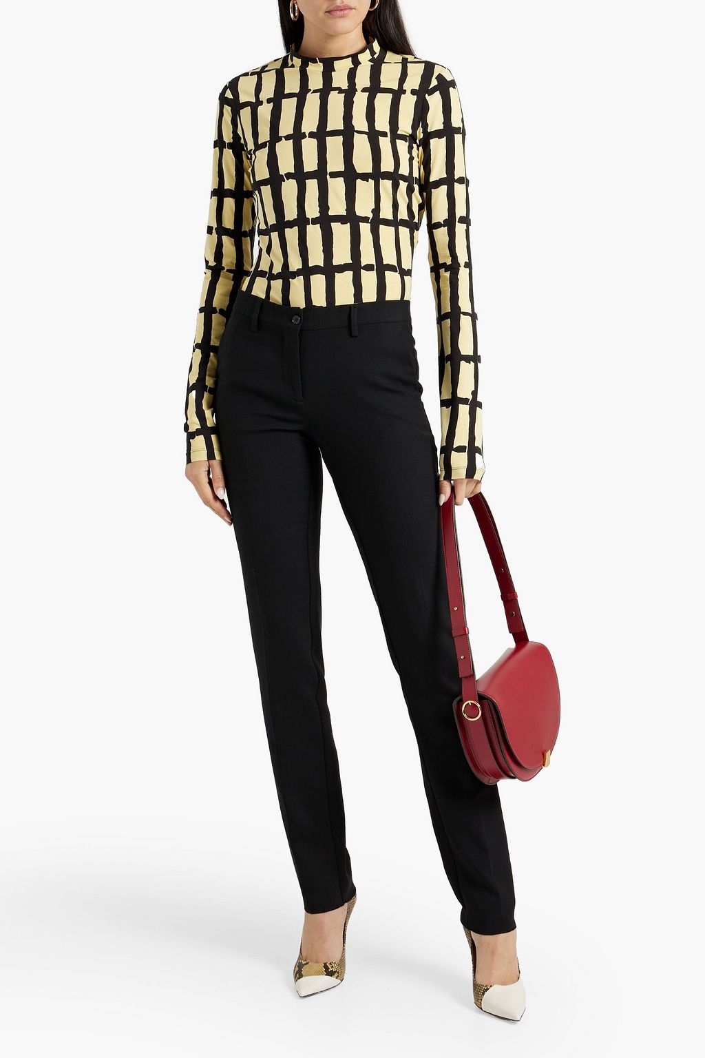 ETRO Wool-blend slim-leg pants