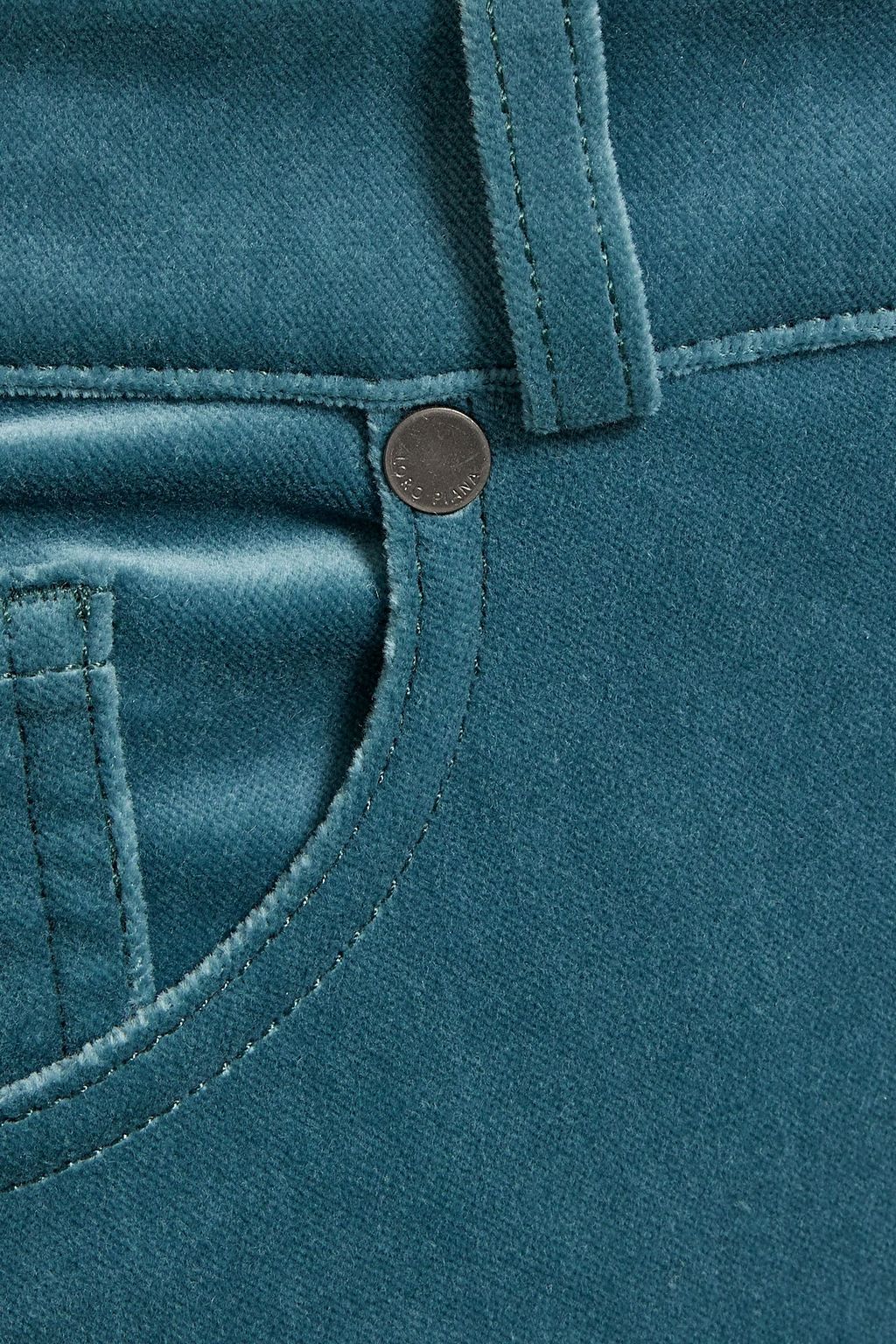 LORO PIANA Mathias cotton-blend velvet slim-leg pants