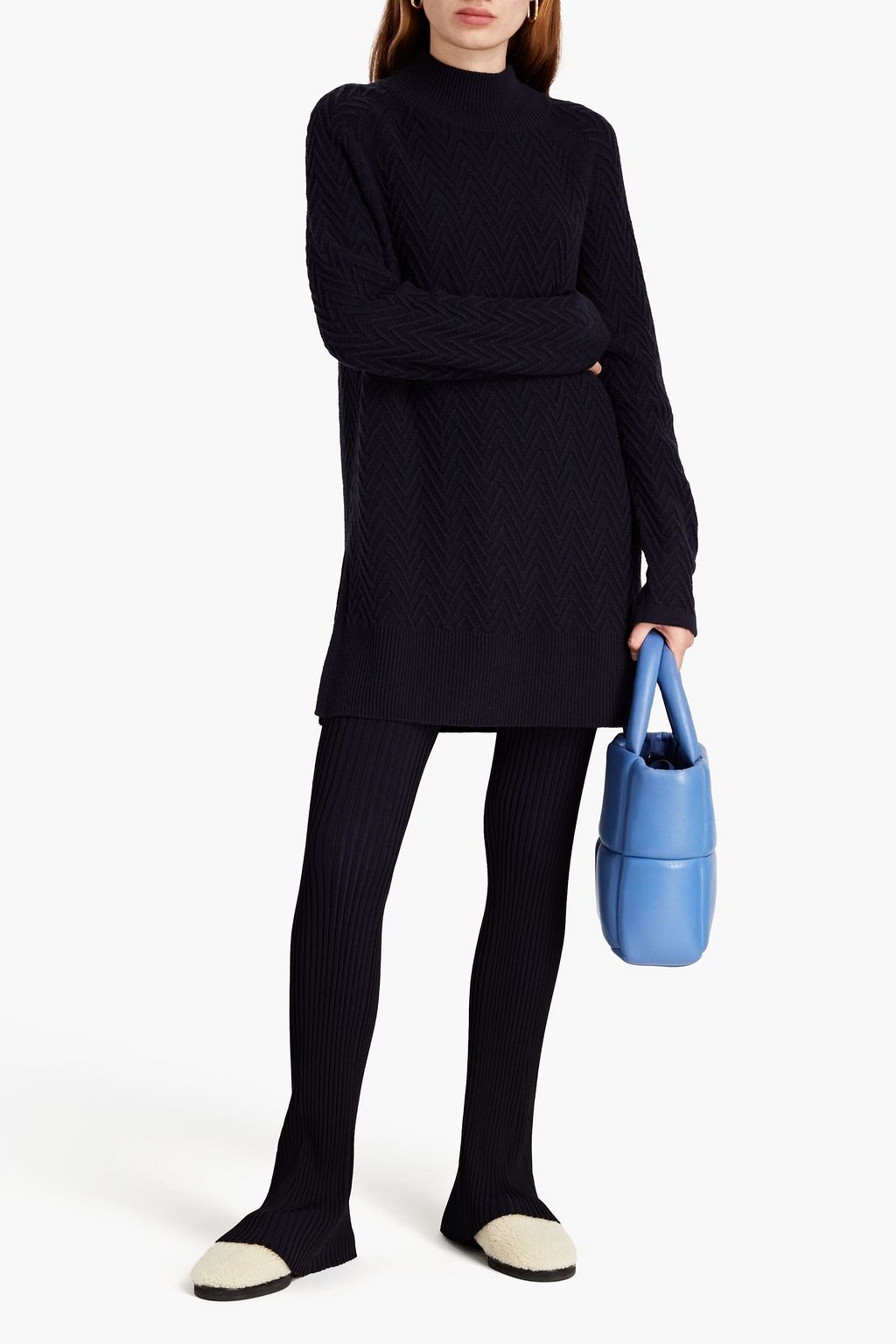 N.PEAL Embroidered cashmere turtleneck sweater
