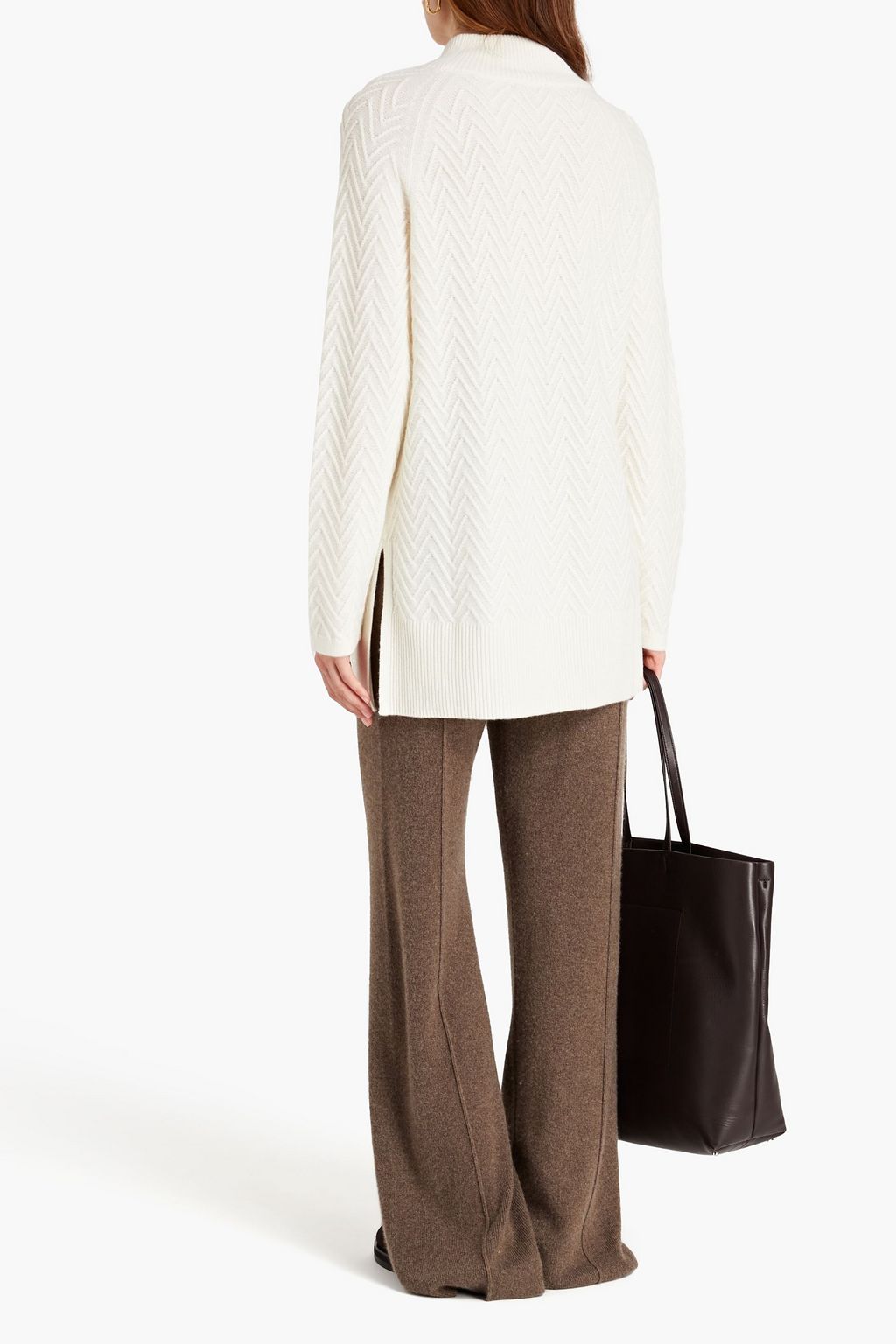 N.PEAL Embroidered cashmere turtleneck sweater