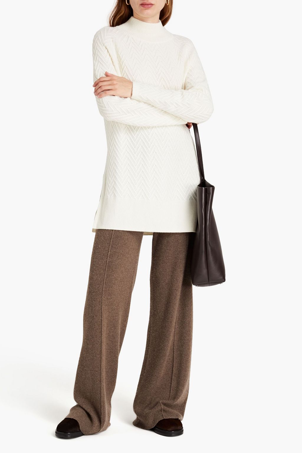 N.PEAL Embroidered cashmere turtleneck sweater