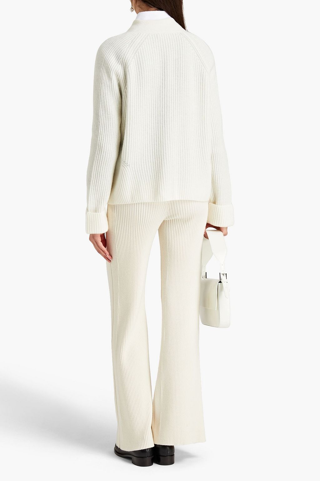 N.PEAL Ribbed cashmere cardigan