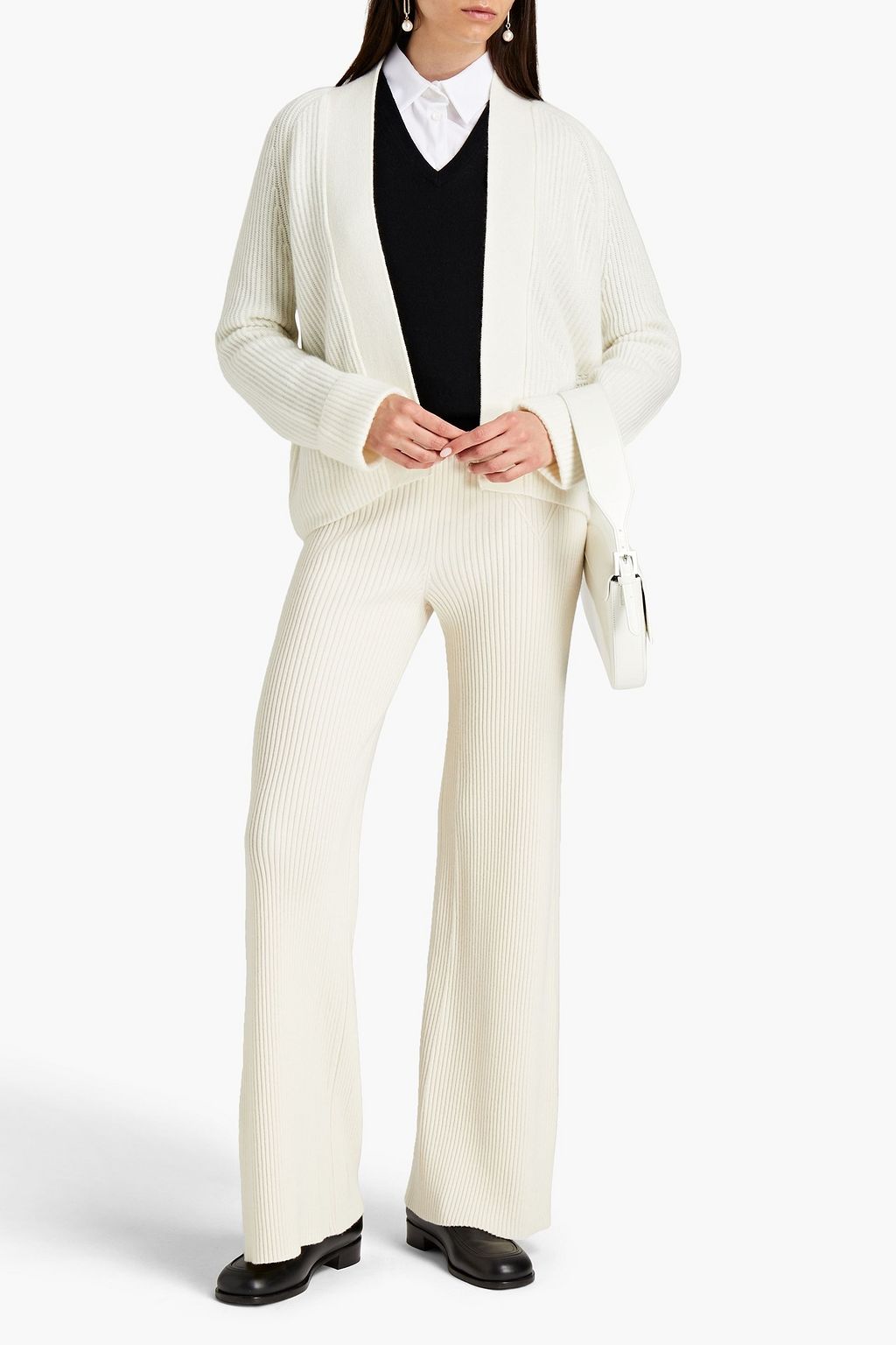 N.PEAL Ribbed cashmere cardigan