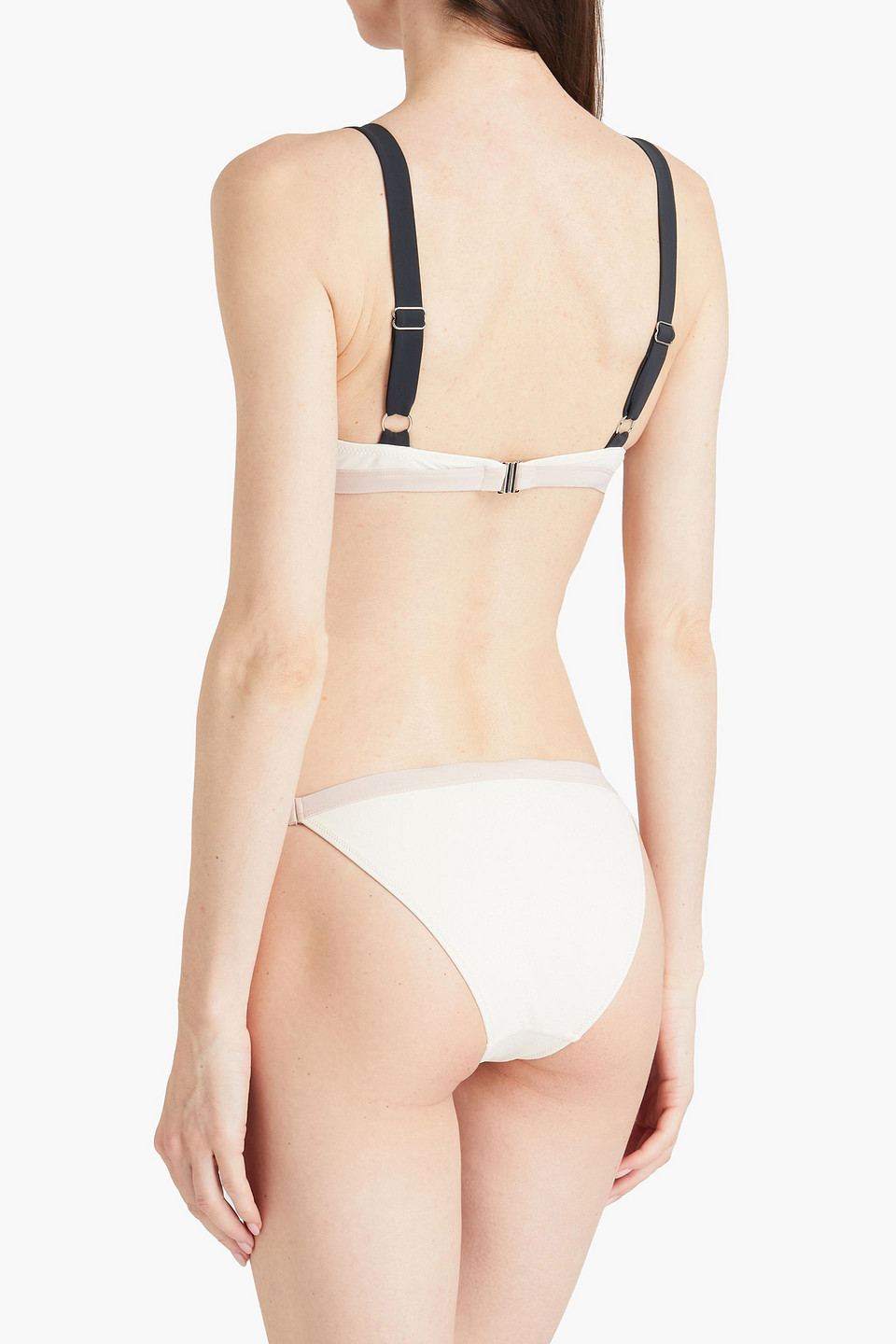 Valimare St Barths Color-block Triangle Bikini Top In Cream