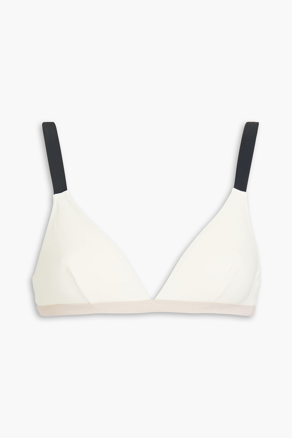 Valimare St Barths Colour-block Triangle Bikini Top In White