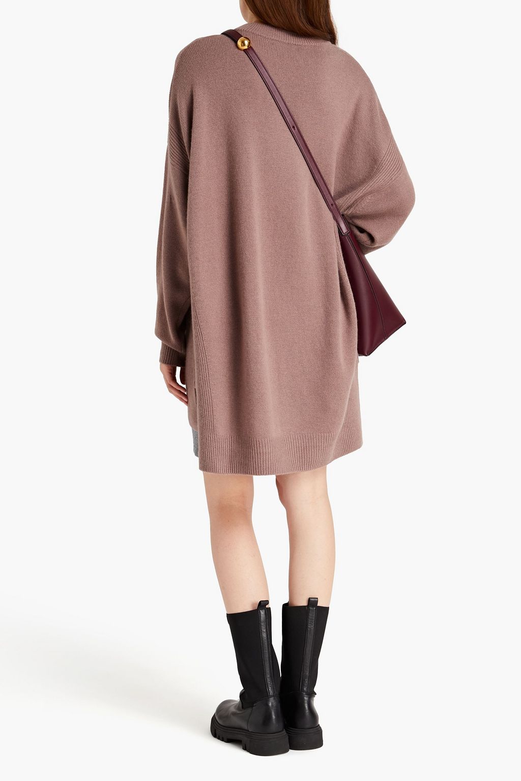 N.PEAL Oversized cashmere mini dress