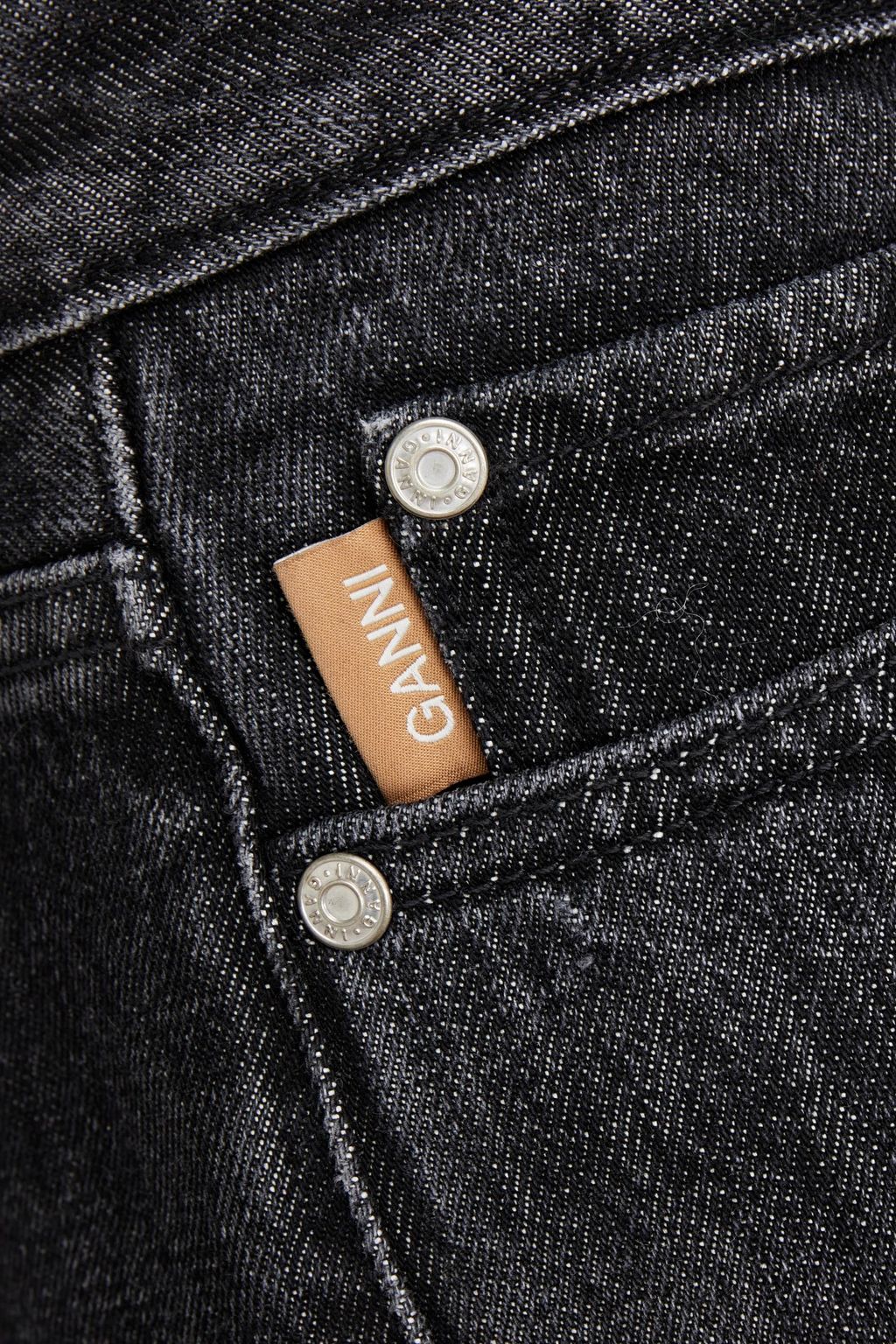 GANNI Mid-rise slim-leg jeans