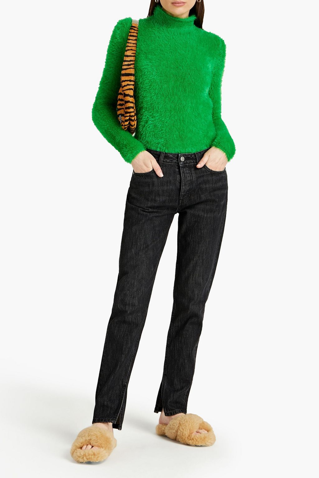 GANNI Mid-rise slim-leg jeans