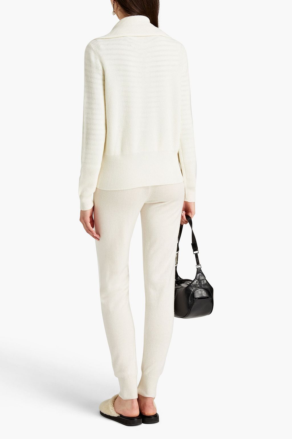 N.PEAL Ribbed wool and cashmere-blend sweater