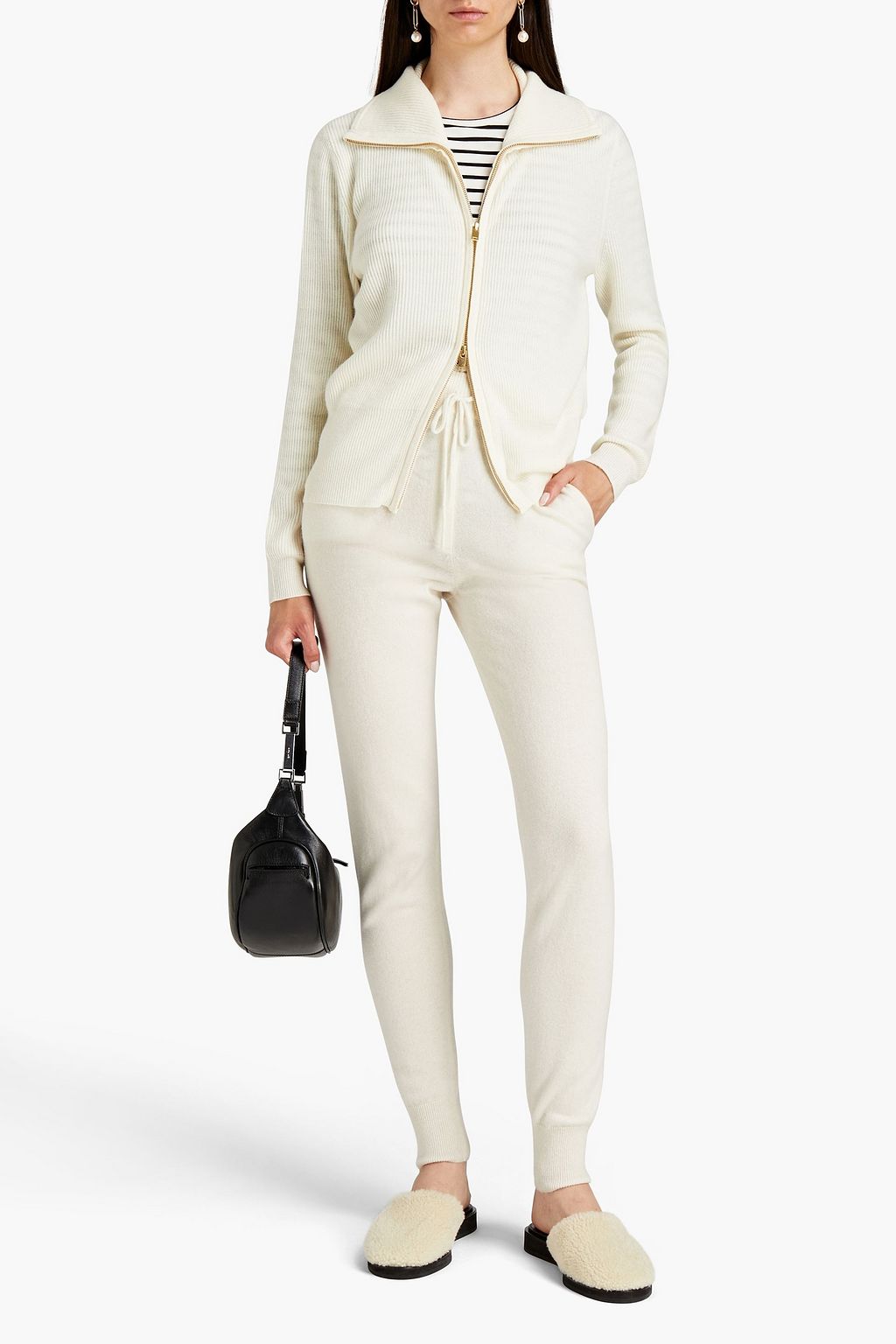 N.PEAL Ribbed wool and cashmere-blend sweater