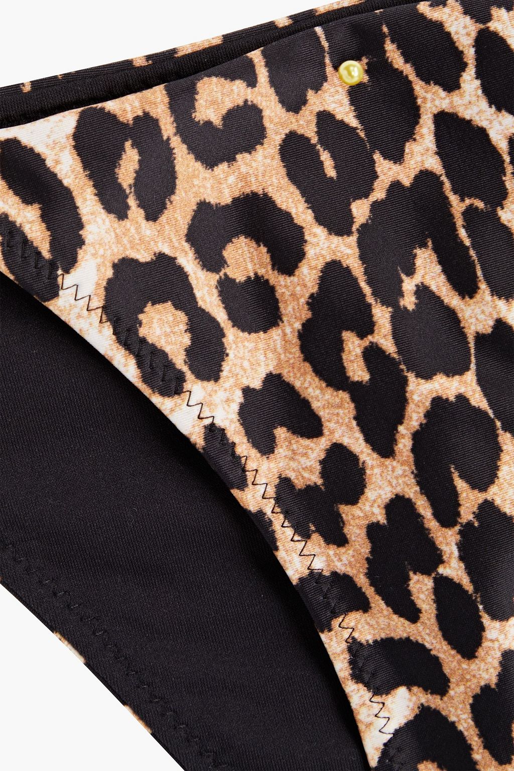 GANNI Twisted leopard-print low-rise bikini briefs