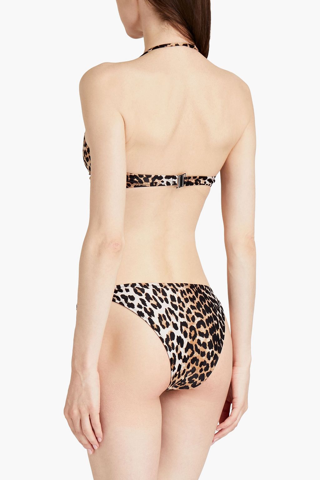 GANNI Twisted leopard-print low-rise bikini briefs