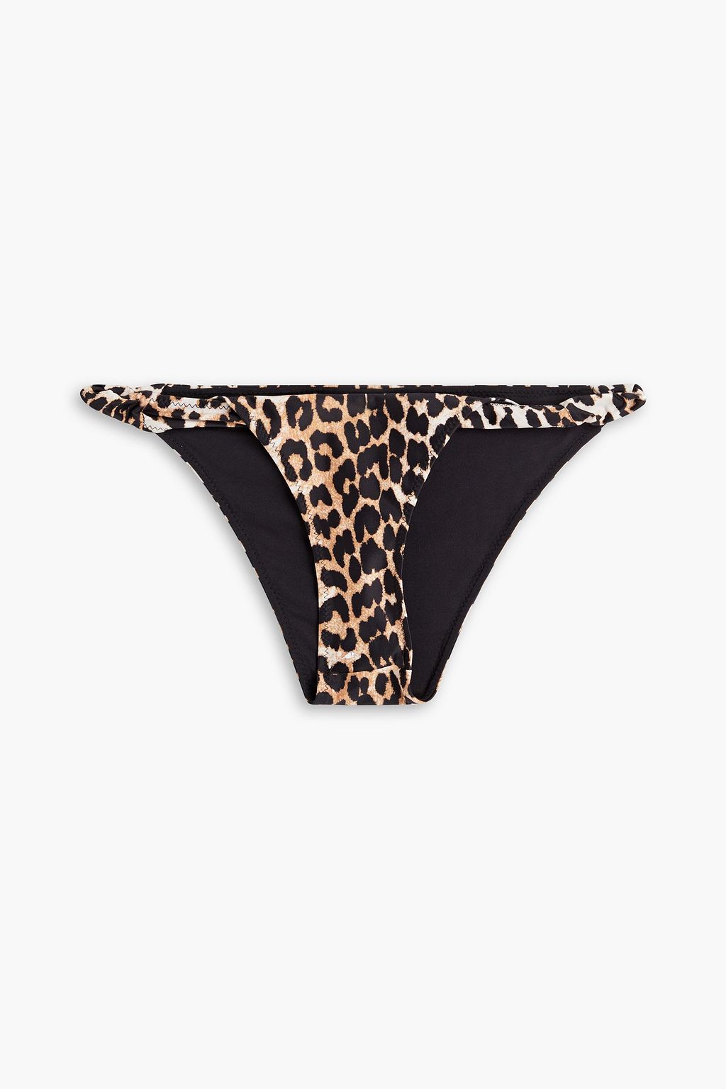 GANNI Twisted leopard-print low-rise bikini briefs | THE OUTNET