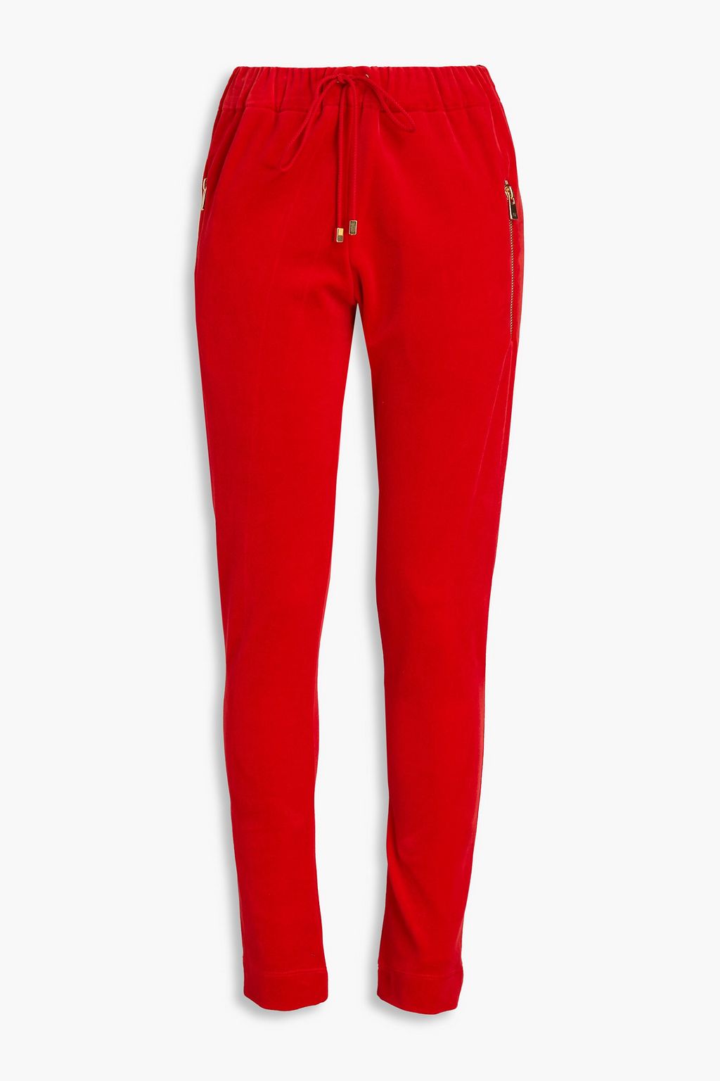 velvet track pants