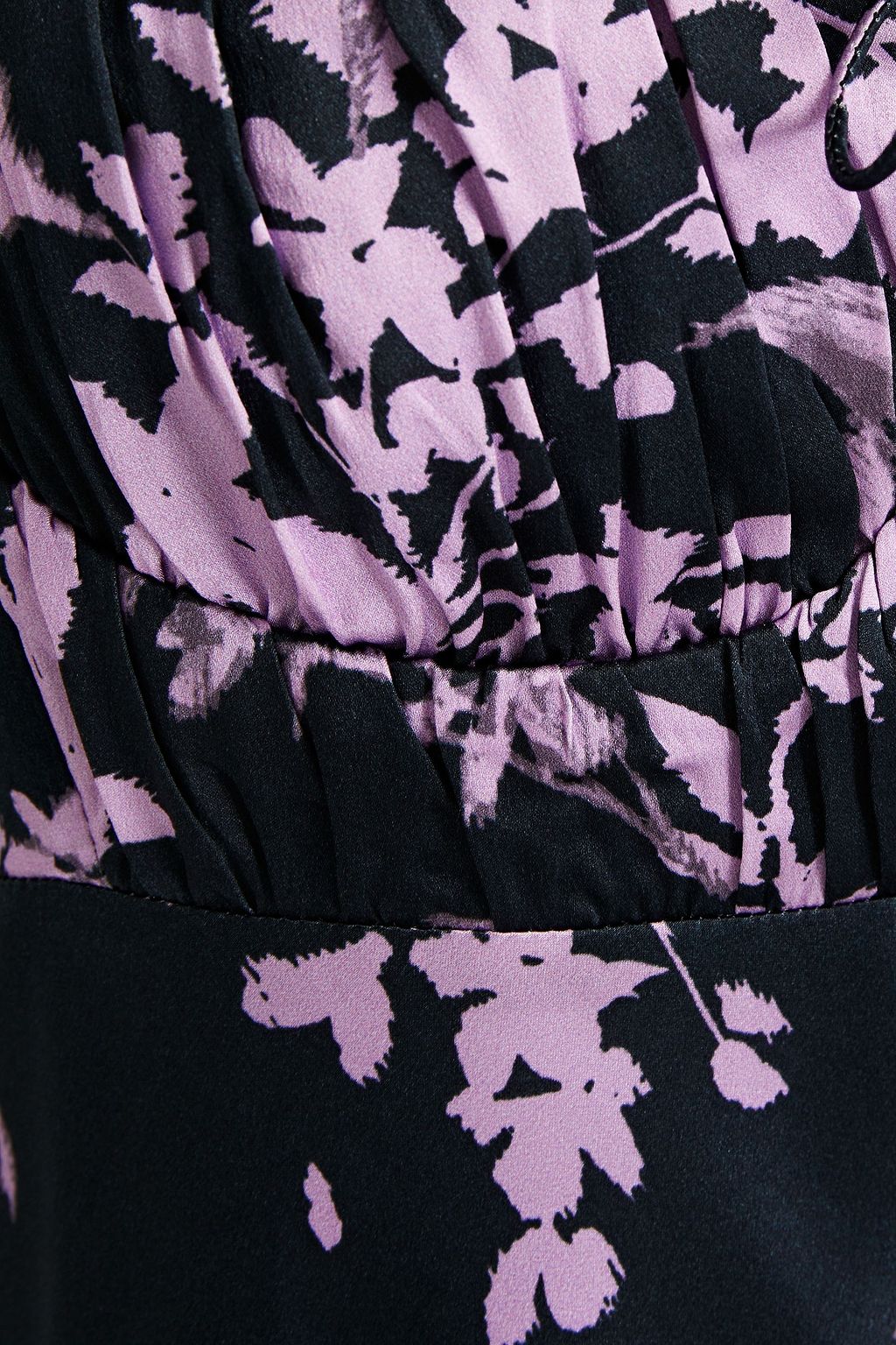 NICHOLAS Gathered silk-satin mini dress