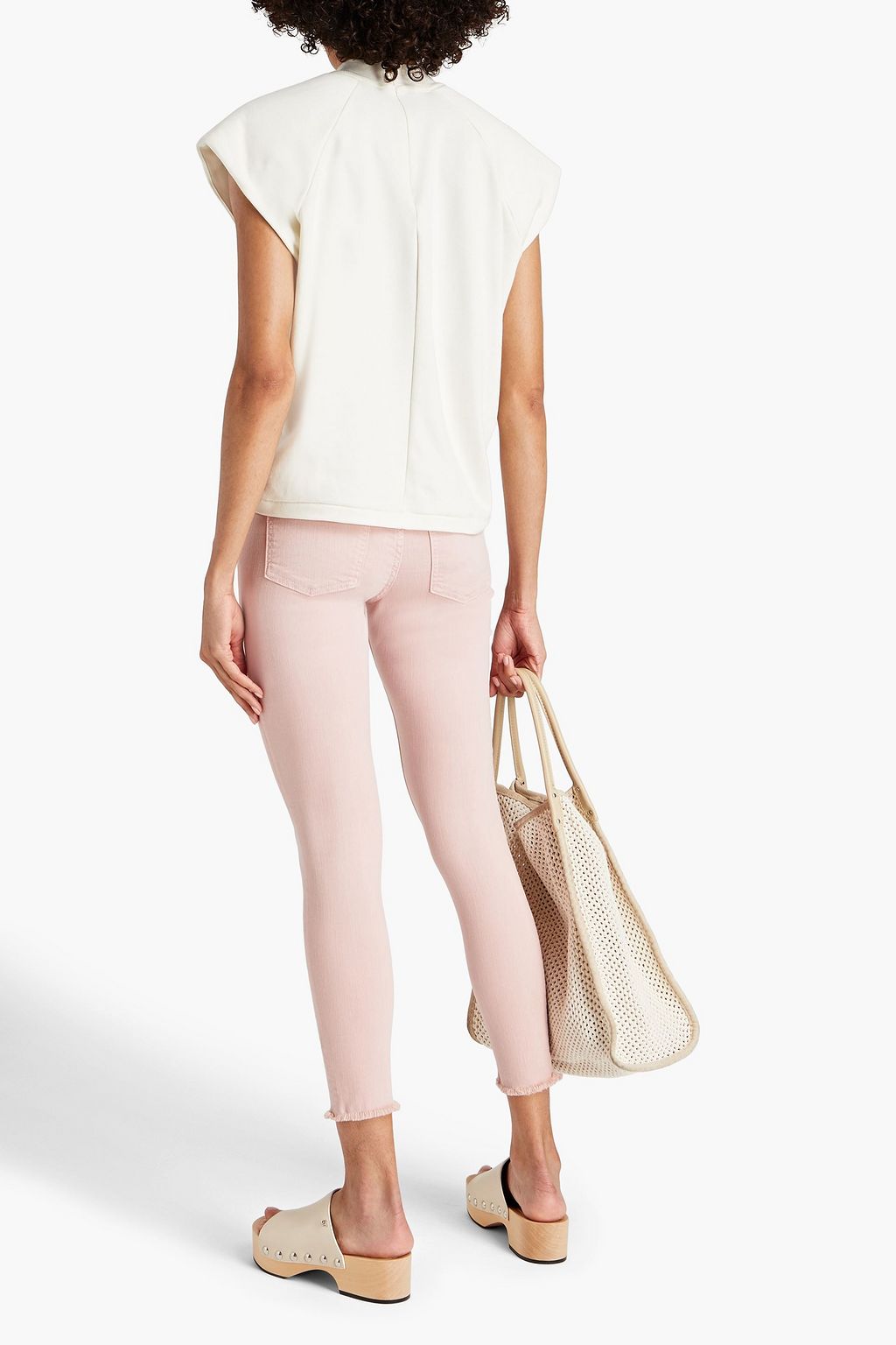 SIMKHAI Cropped mid-rise skinny jeans