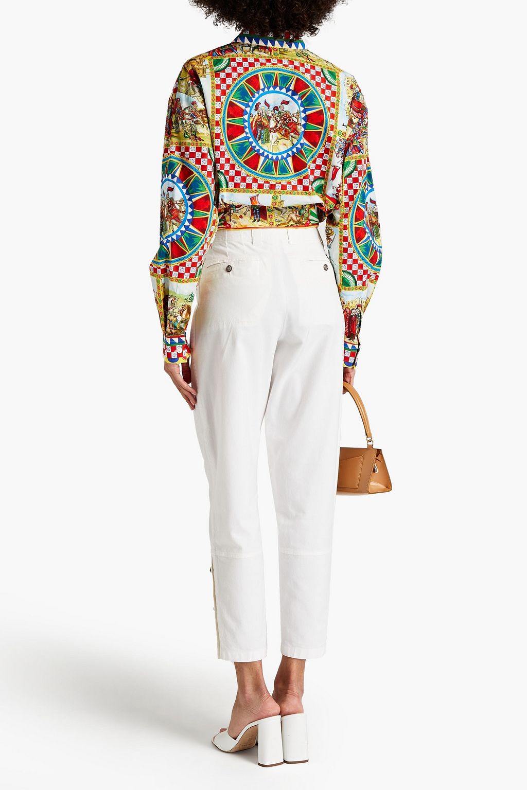 DOLCE&GABBANA Cotton-blend tapered pants