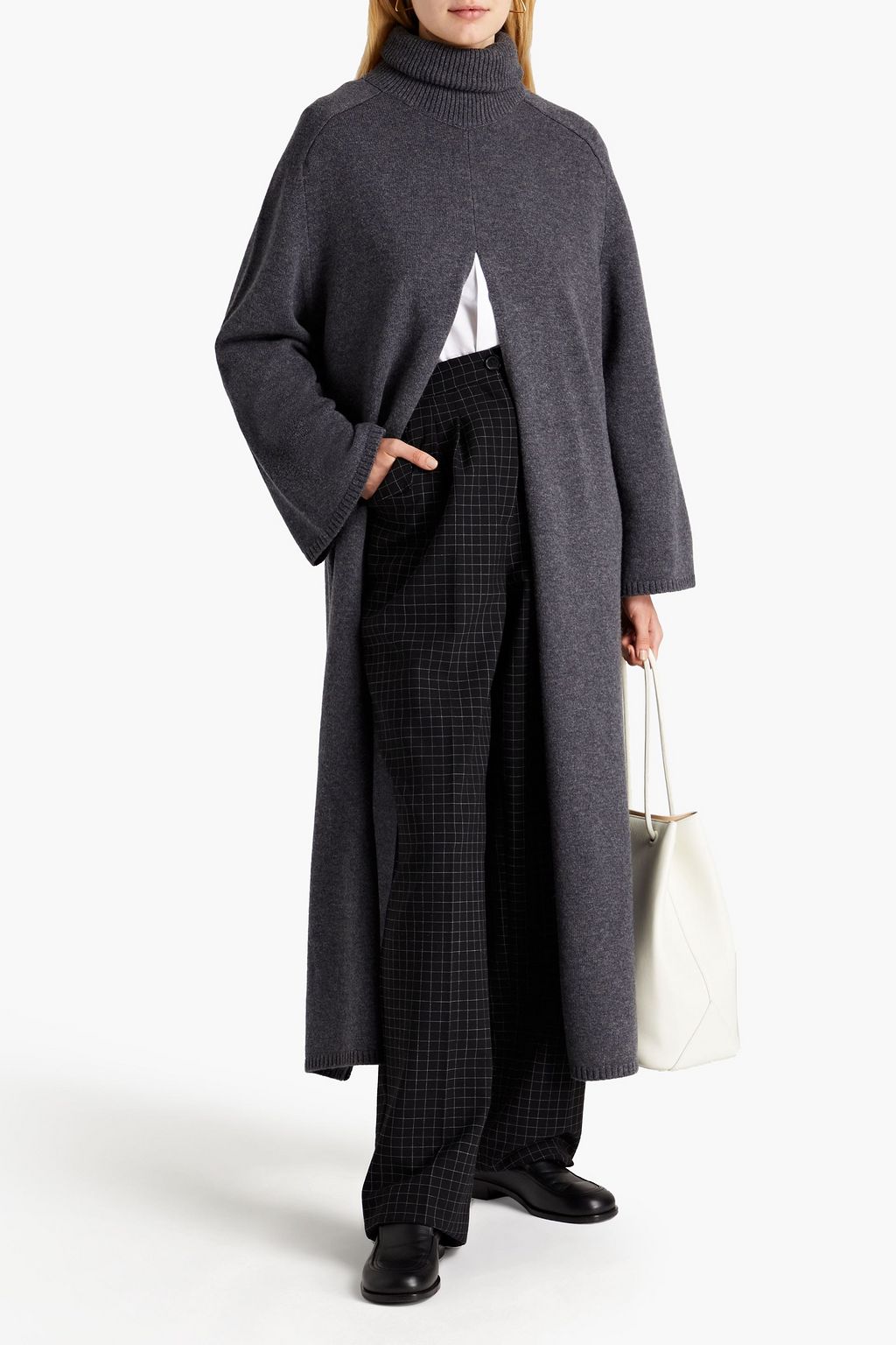 JOSEPH Viviane mélange merino wool turtleneck sweater