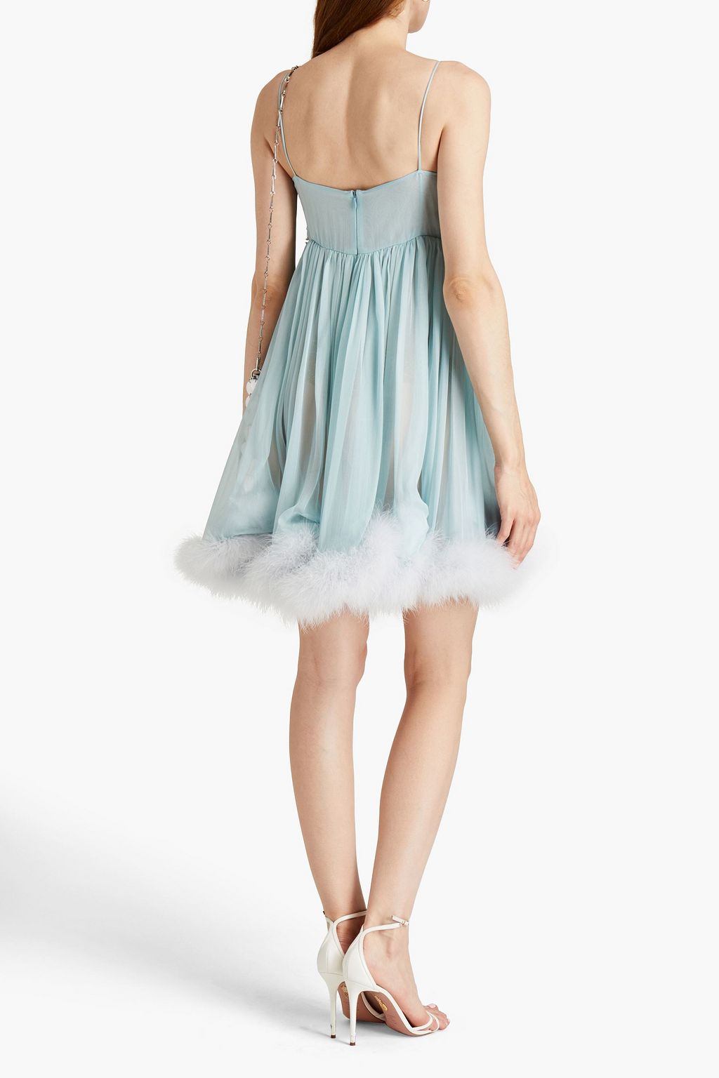 DOLCE & GABBANA Gathered silk-chiffon mini slip dress