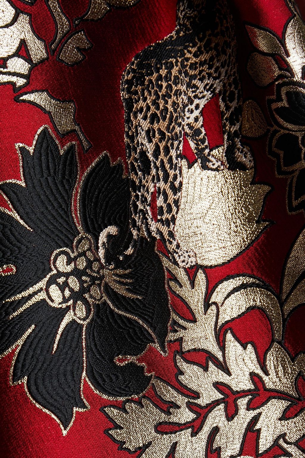 DOLCE&GABBANA فستان قصير من قماش البروكاد مزين بكسرات
