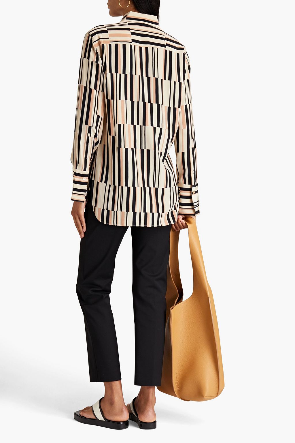 JOSEPH Joe striped silk crepe de chine shirt