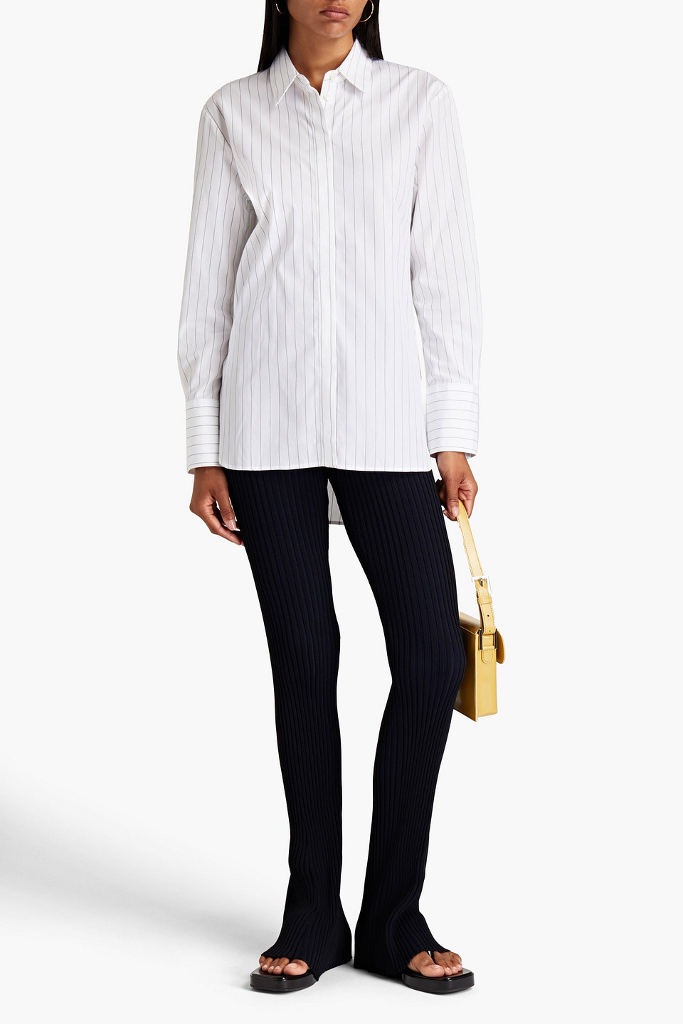 Joseph Striped Cotton-poplin Shirt In White