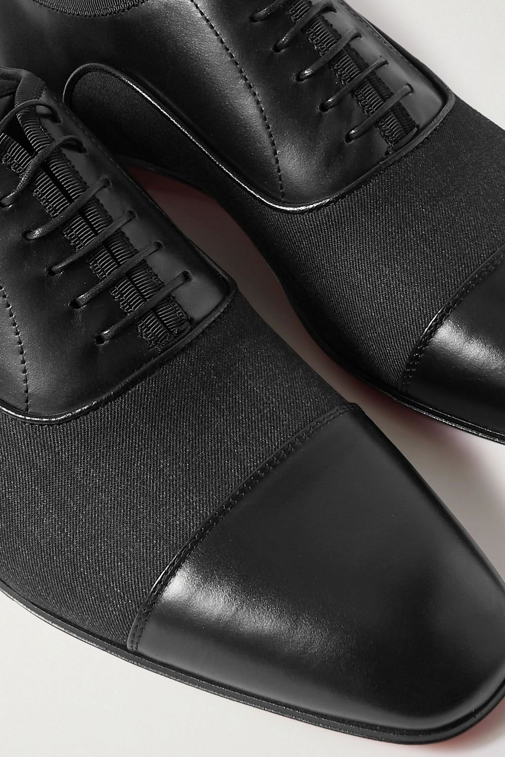 CHRISTIAN LOUBOUTIN Greggo leather and canvas Oxford shoes