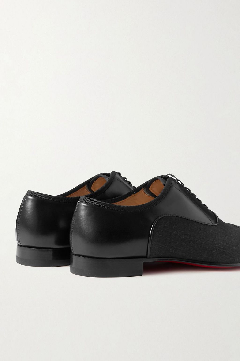 CHRISTIAN LOUBOUTIN Greggo leather and canvas Oxford shoes