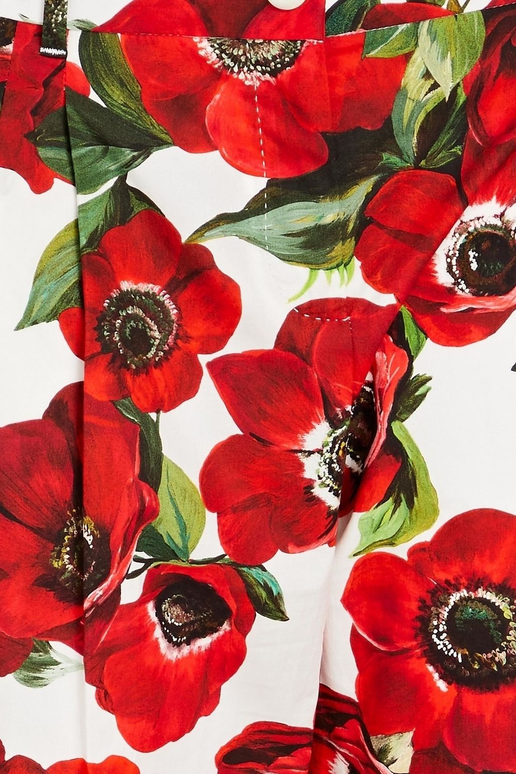 DOLCE&GABBANA Floral-print cotton-poplin tapered pants