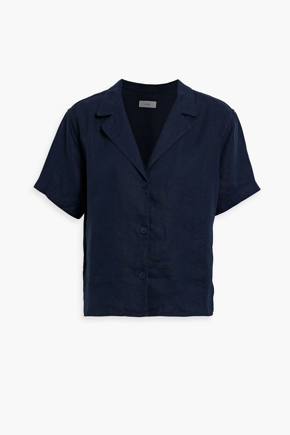 onia - vacation linen shirt - blue - m