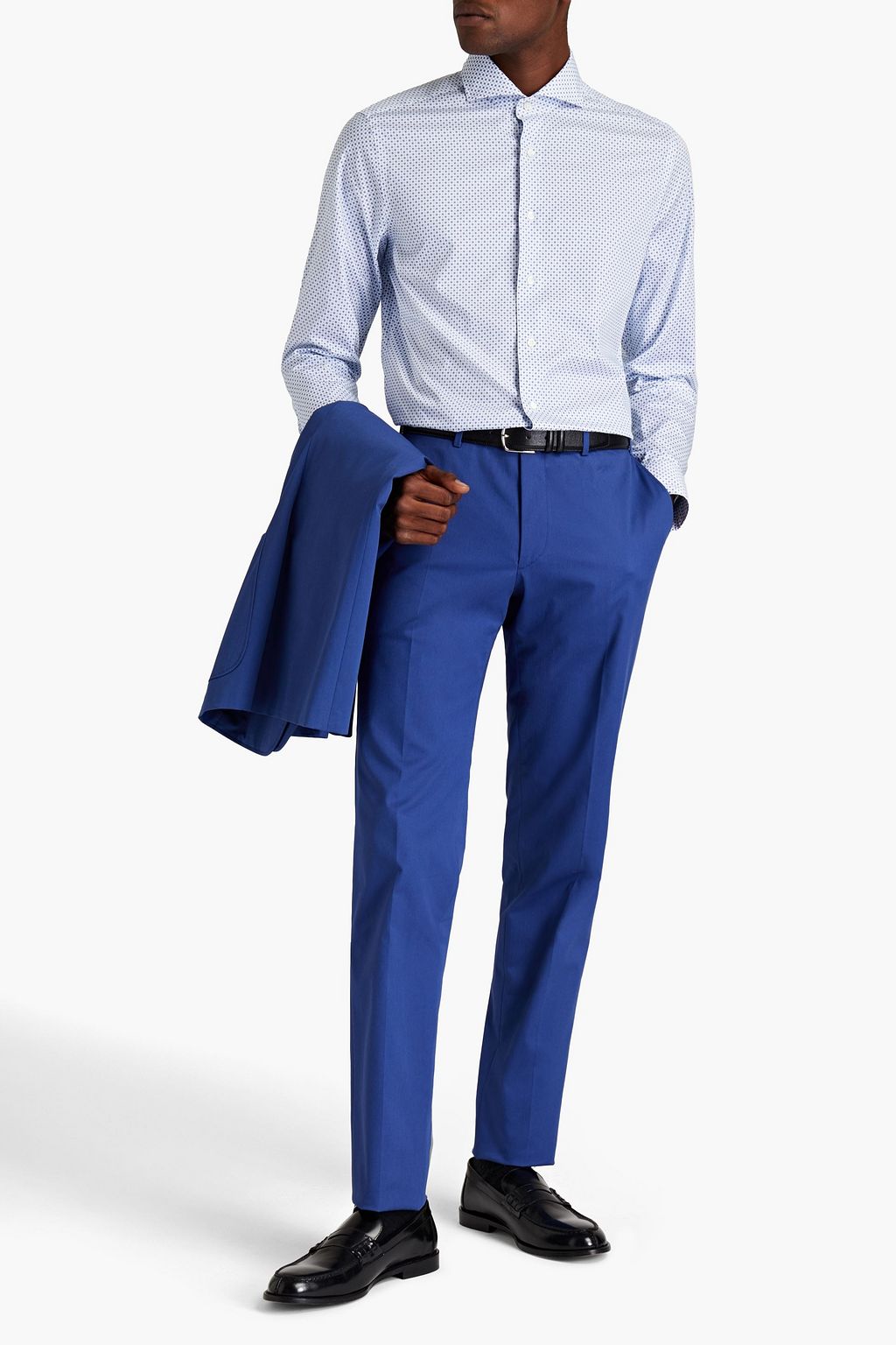 CANALI Cotton-blend twill suit pants