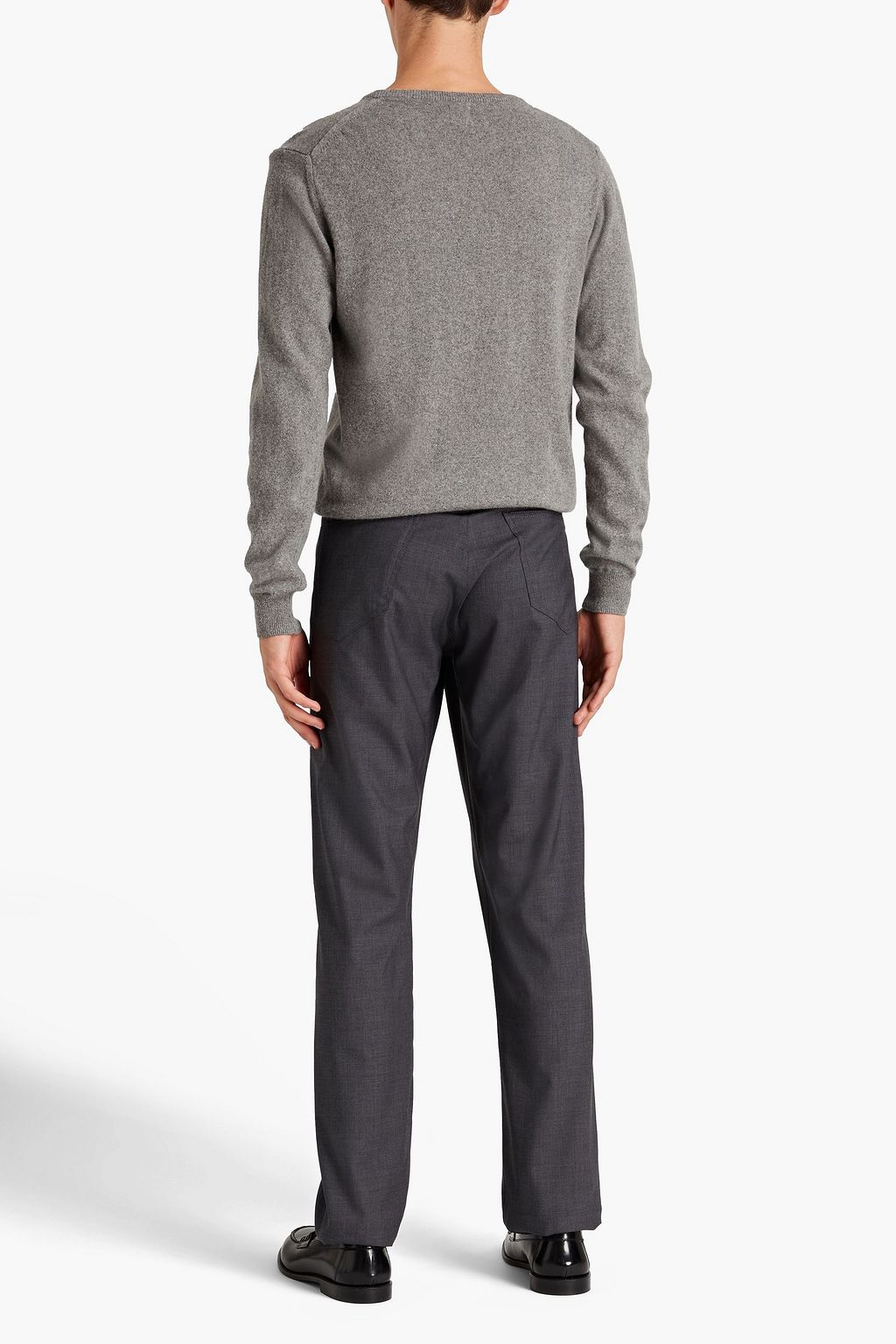 CANALI Mélange wool chinos