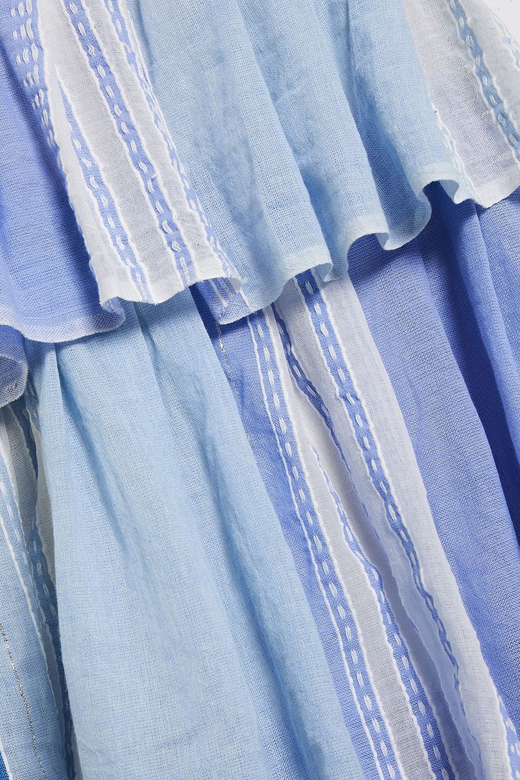 LEMLEM Eshal tiered cotton-gauze mini dress