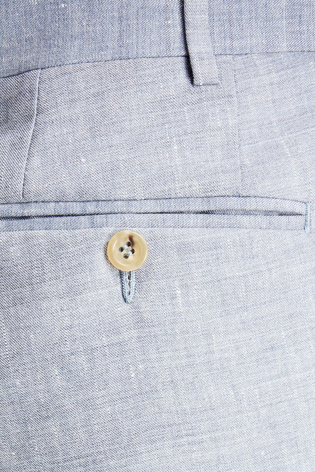 CANALI Linen and cotton-blend twill suit pants