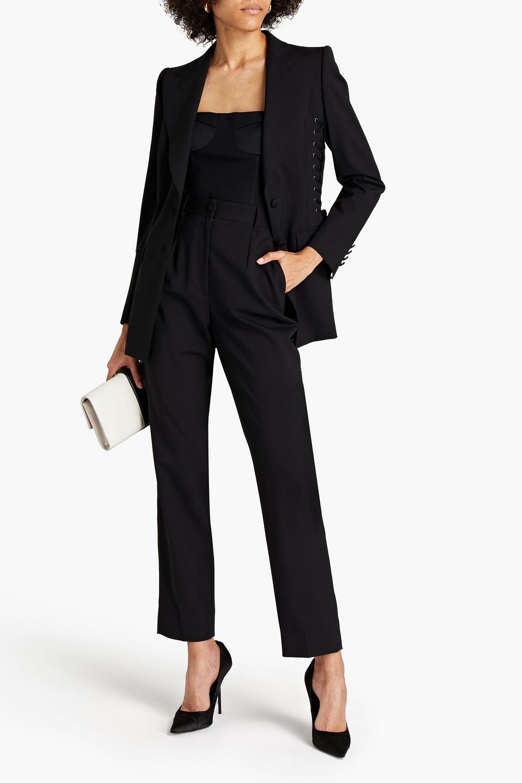 DOLCE&GABBANA Wool-blend straight-leg pants