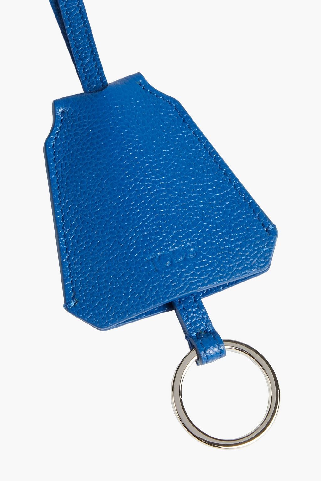 TOD'S Logo-embossed textured-leather keychain