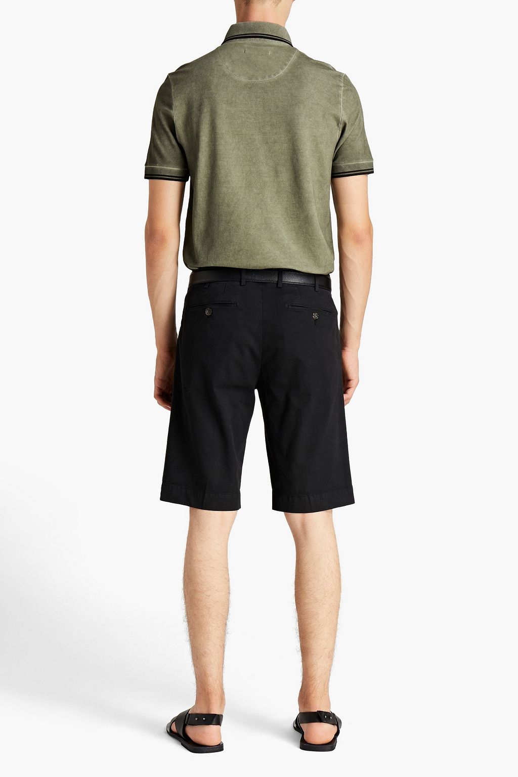 CANALI Cotton-blend twill shorts