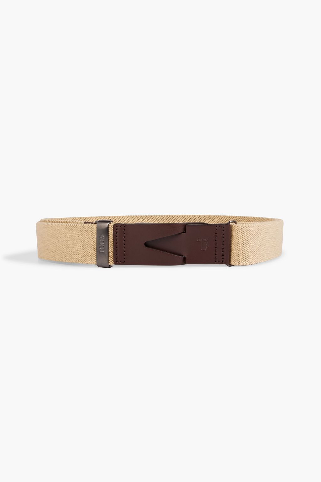 TOD'S Leather-trimmed woven belt | THE OUTNET