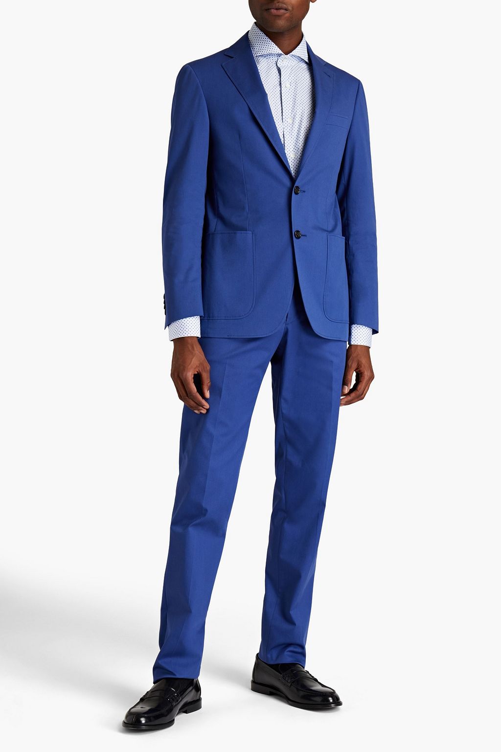 CANALI Cotton-blend twill suit jacket