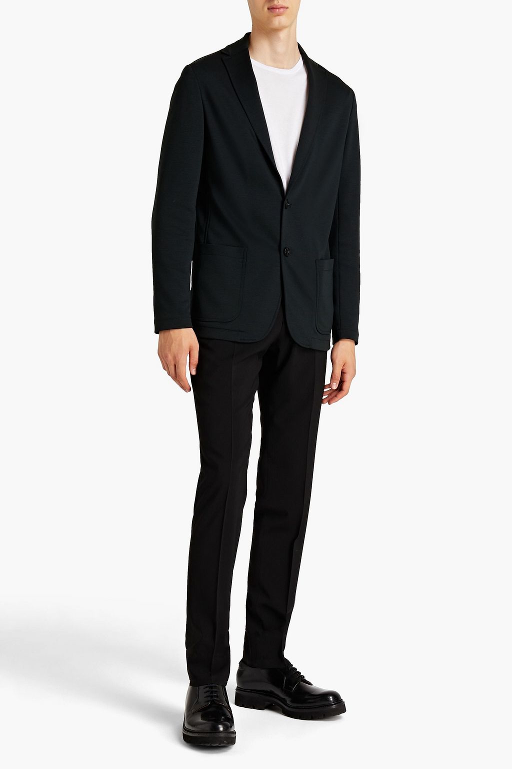 CANALI Wool-blend jersey blazer