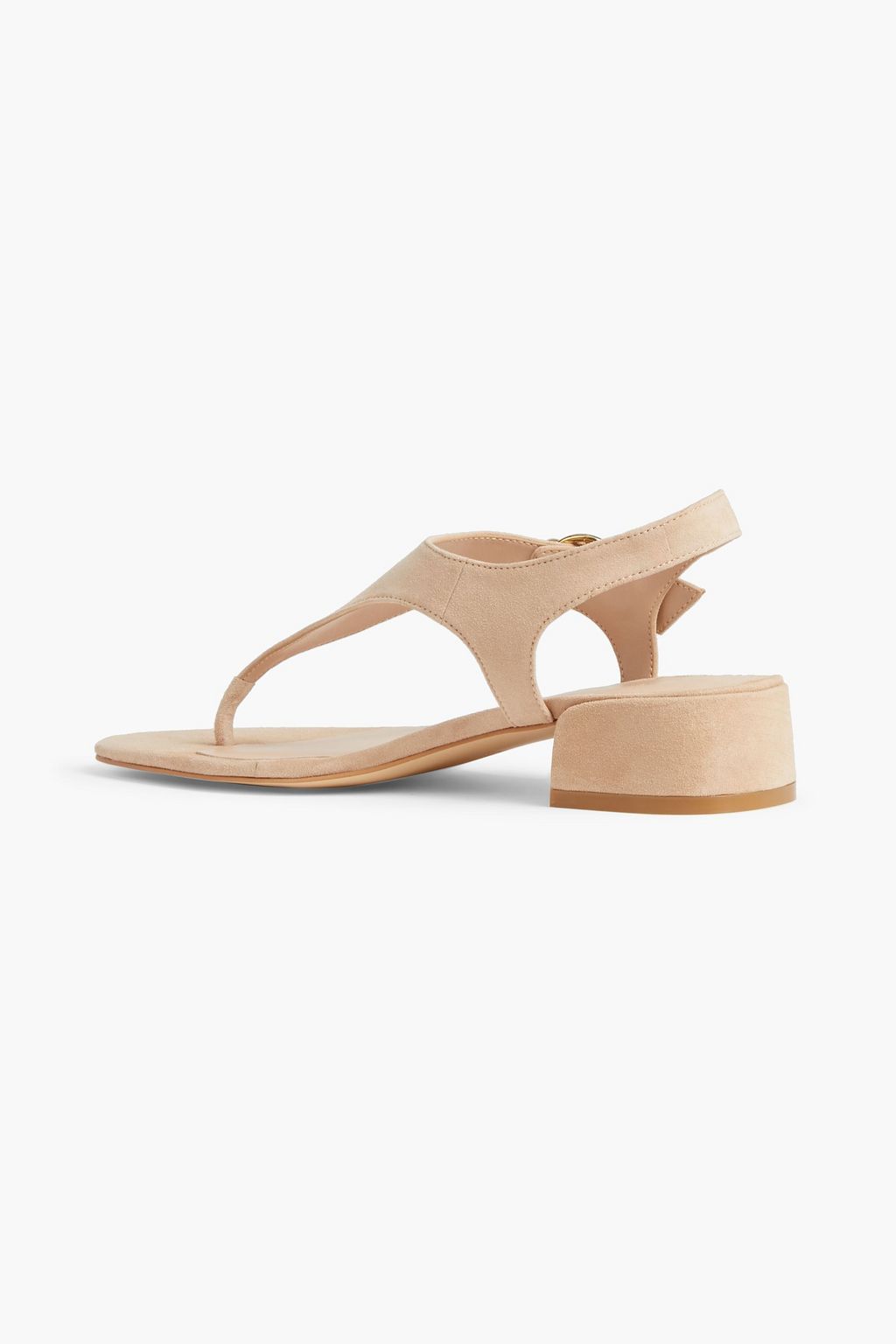 STUART WEITZMAN Faux pearl-embellished suede sandals