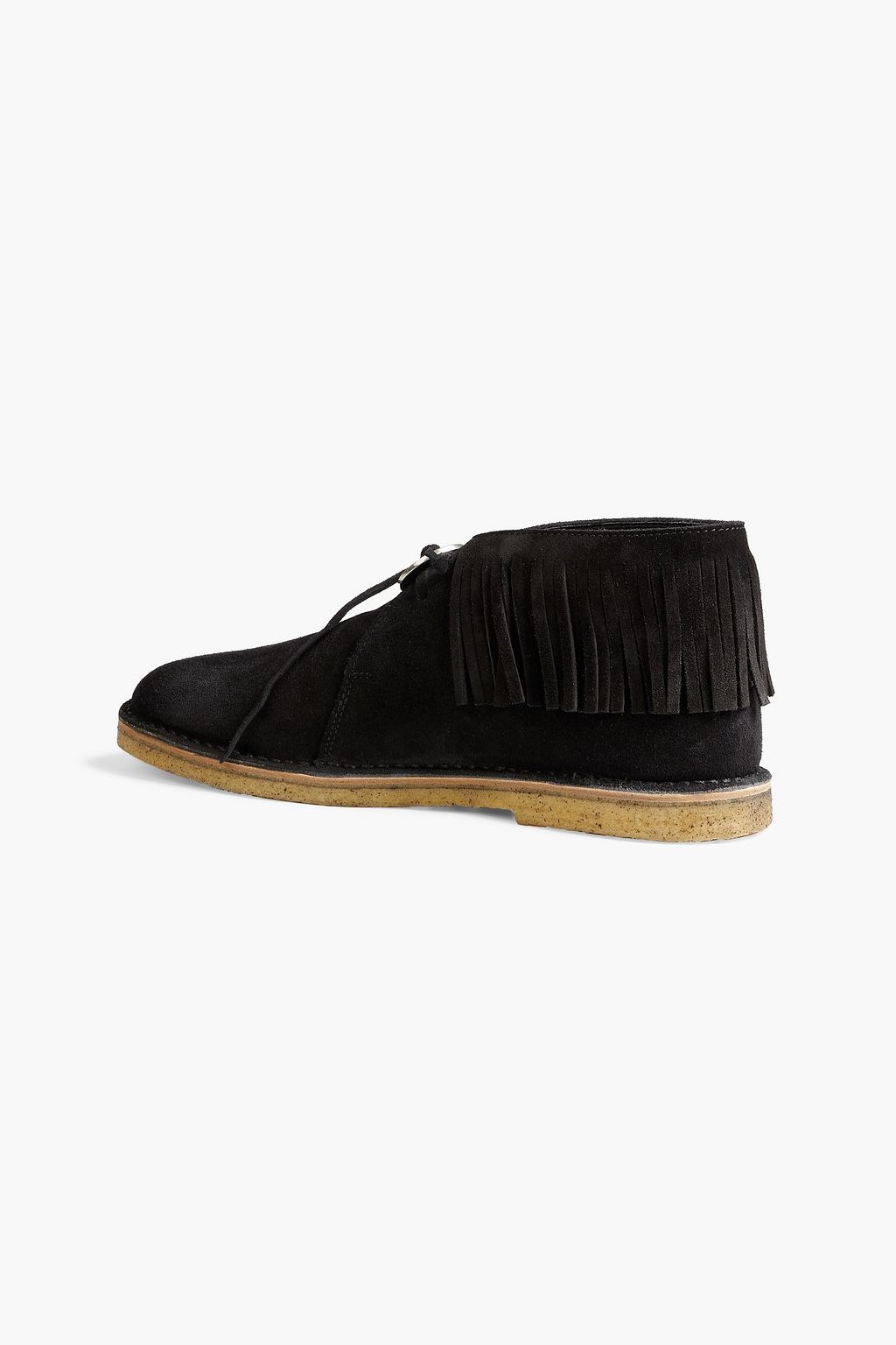SAINT LAURENT Fringed suede desert boots